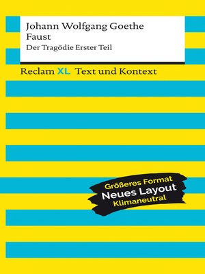 cover image of Faust. Der Tragödie Erster Teil